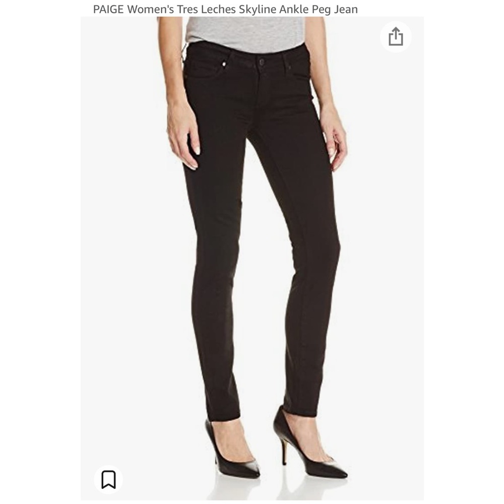 PAIGE Skyline Skinny Jeans (ankle) - Size 29 - Black